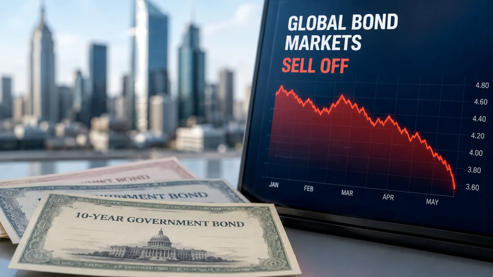 Global bond markets sold off sharply as investors reacted to persistent inflation and geopolitical uncertainty.