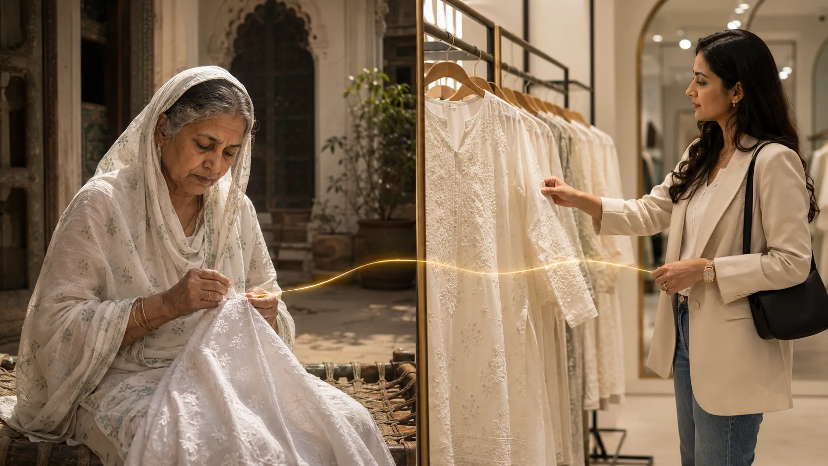 The Mother-Daughter Duo Who Bet ₹25 Crore That Hand-Embroidered Lucknowi Chikankari Belongs on the Global Runway—Not Just in Indian Trousseaus
