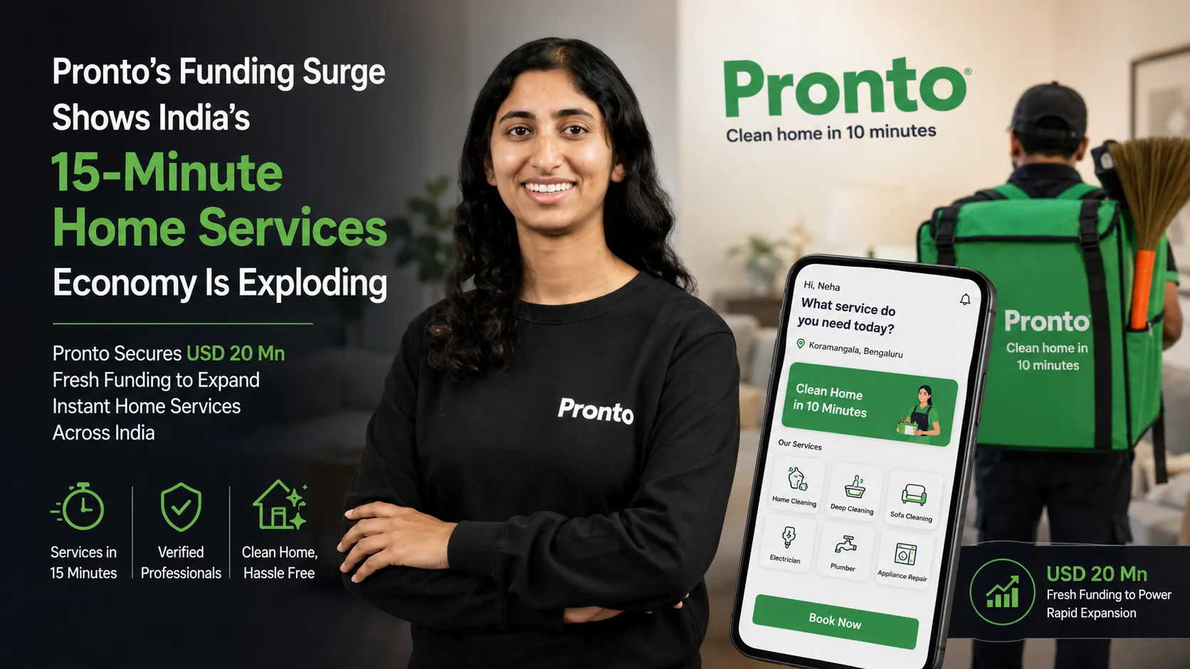 Pronto’s Funding Surge Shows India’s “15-Minute Home Services” Economy Is Exploding