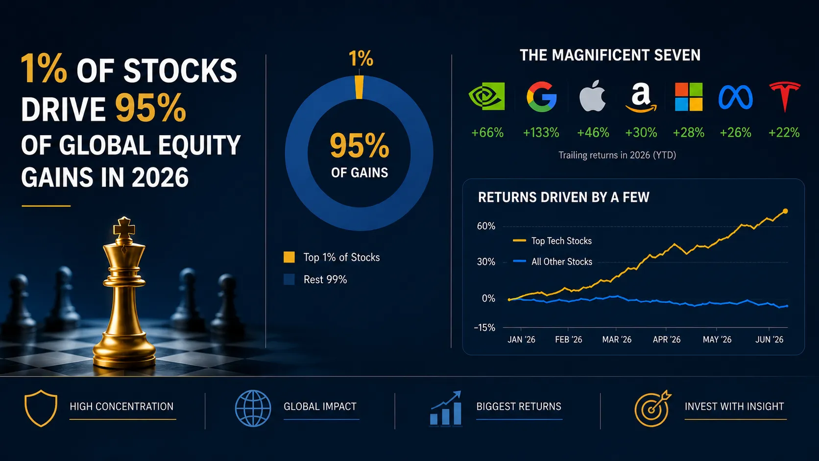 Just 1% of Stocks Account for 95% of Global Equity Gains in 2026