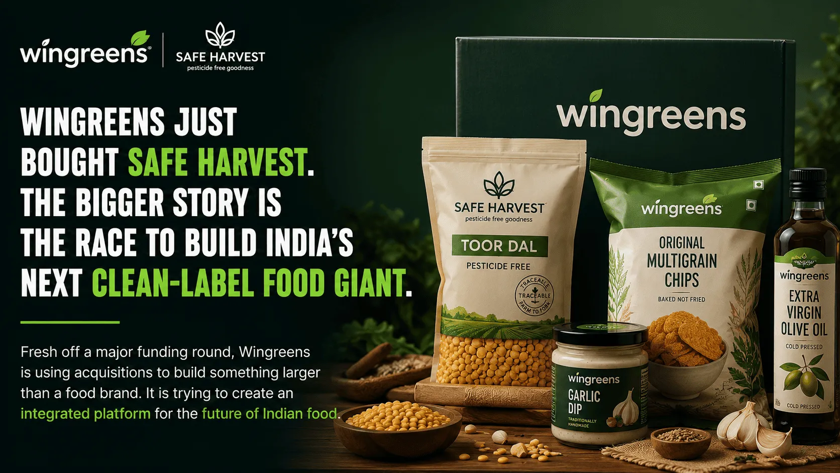Wingreens Just Bought Safe Harvest. The Bigger Story Is The Race To Build India's Next Clean-Label Food Giant.