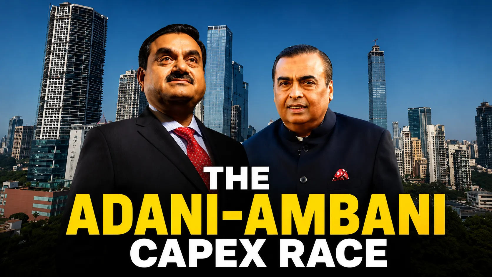 THE ADANI-AMBANI CAPEX RACE: HOW TWO INDIAN BILLIONAIRES ARE SPENDING ₹3.2 LAKH CRORE TO RESHAPE INDIA — AND THE WORLD
