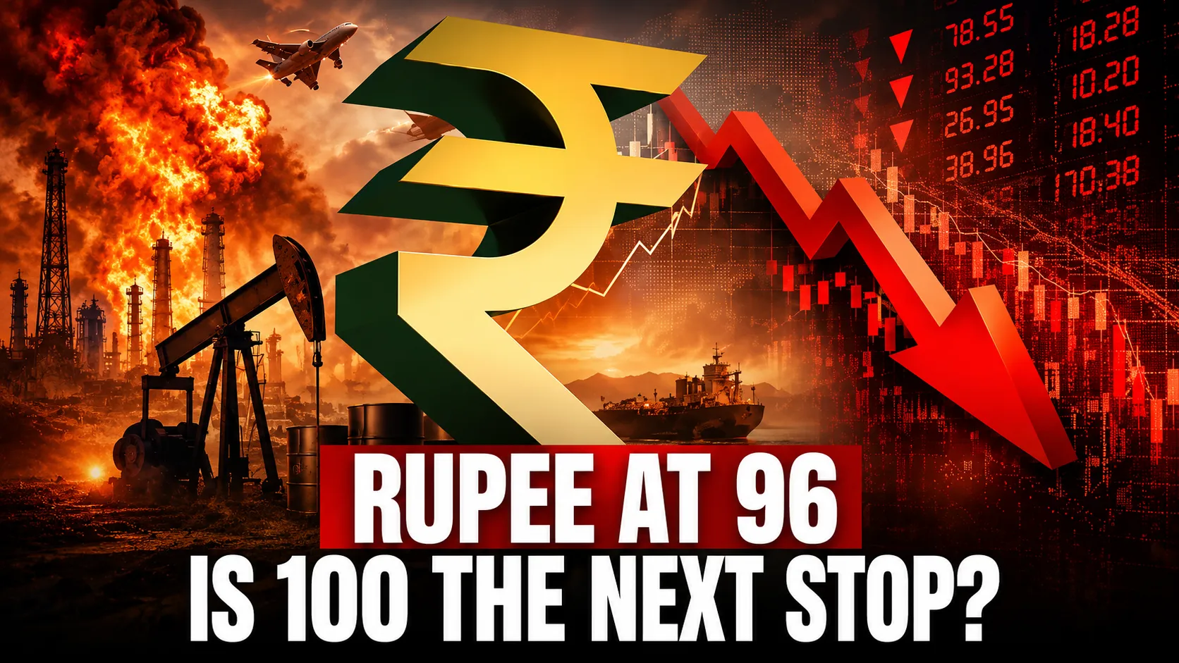 The 96 Rupee Wall: How Middle East Fire Is Torching India's Currency