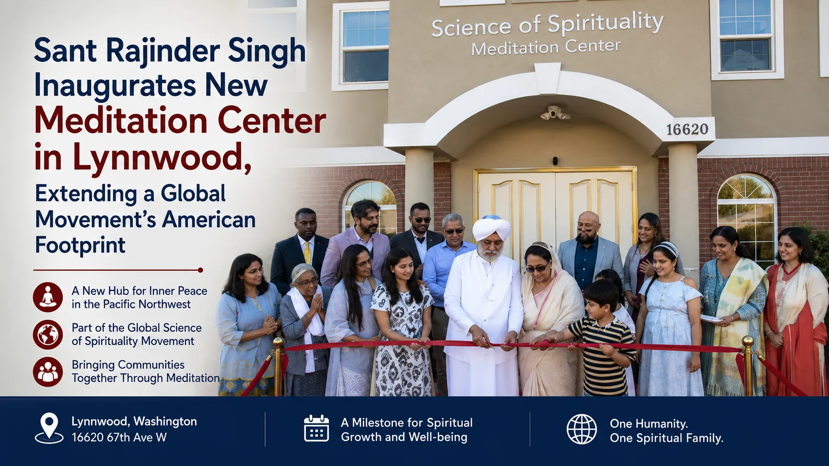 Sant Rajinder Singh Inaugurates New Meditation Center in Lynnwood, Extending a Global Movement's American Footprint