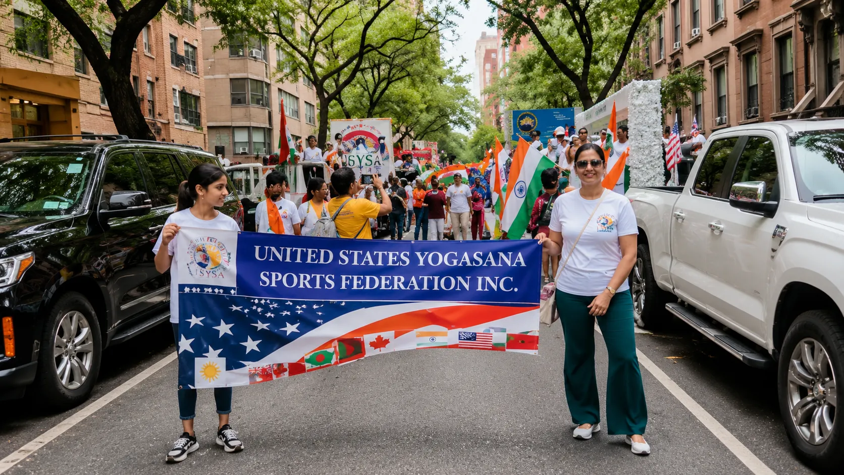 United States Yogasana Federation Makes Its Debut at New York's India Day Parade