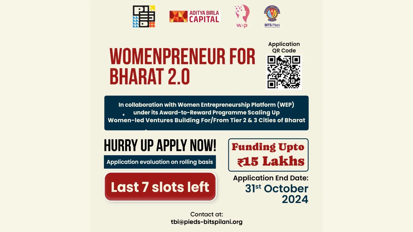 PIEDS Womenpreneur Programme Offers Up to Rs 15 Lakh to Women Founders From Tier-2 and Tier-3 India
