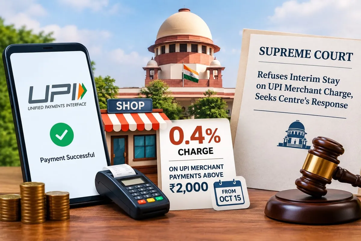 Supreme Court Refuses to Stay UPI Merchant Charges, Clearing the Way for India's First Fee on Large Digital Payments From 15 October