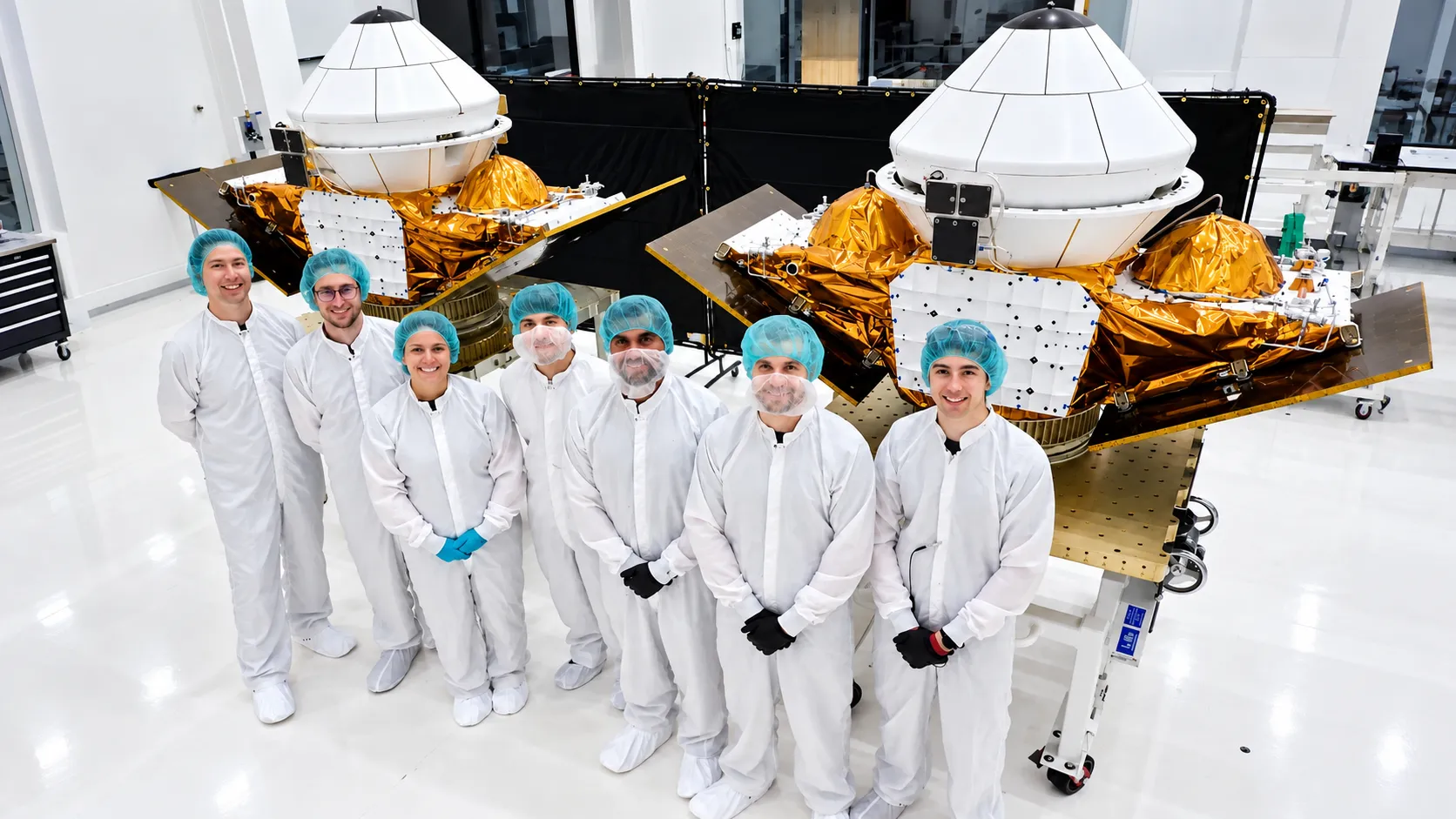 Cleanroom Team with Spacecraft Instruments.png