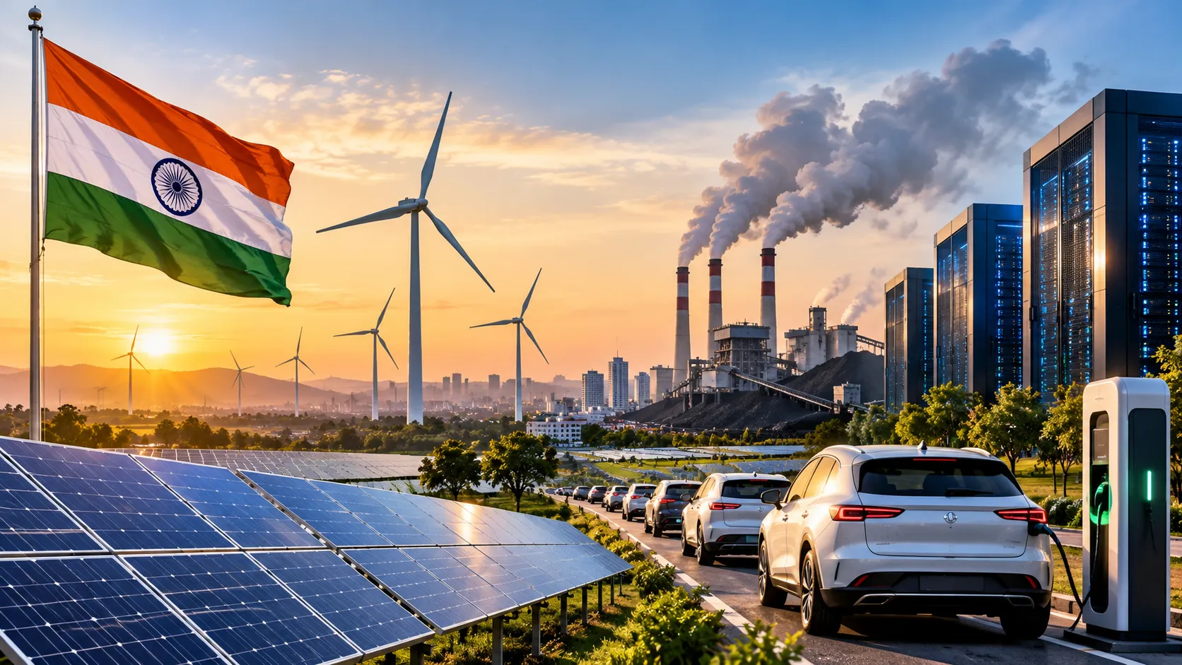 India Is Hitting Its Clean-Power Targets Years Early, but Coal, EVs and Data Centres Will Decide the Next Phase, BloombergNEF Says