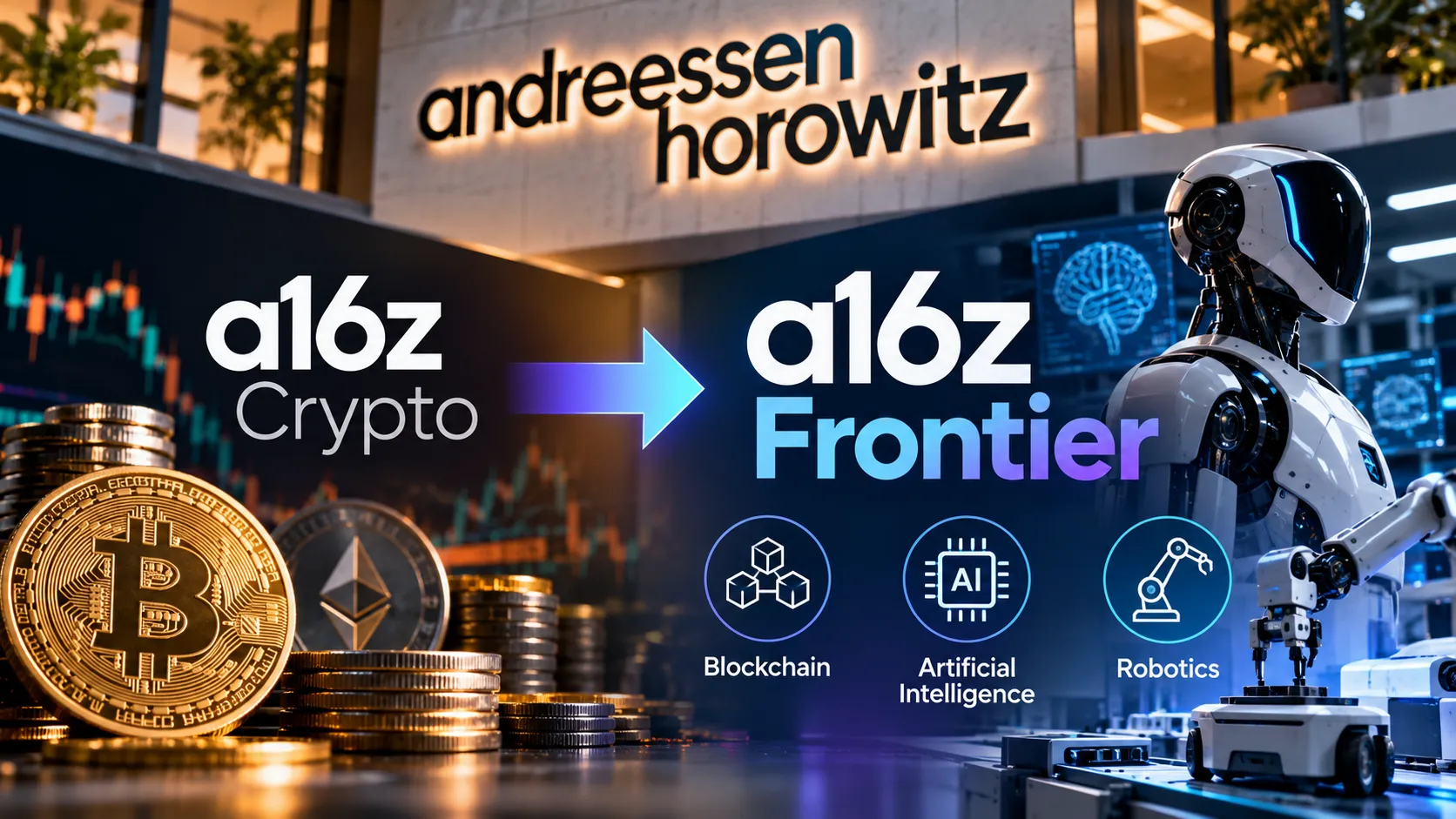 Andreessen Horowitz Renames a16z Crypto as a16z Frontier, Widening Its Focus to AI and Robotics as Blockchain Investing Cools