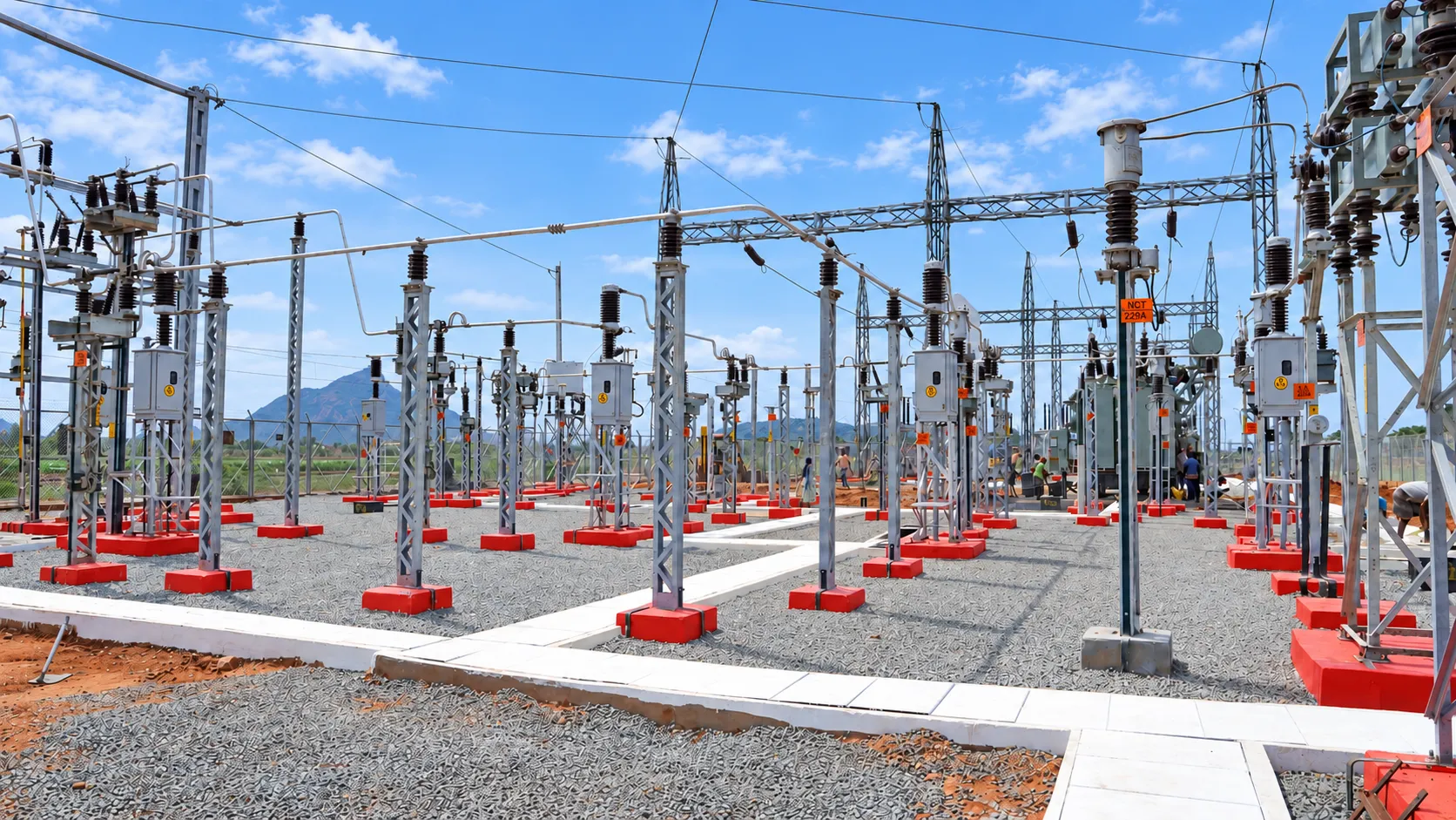 Electrical substation with red foundations.png