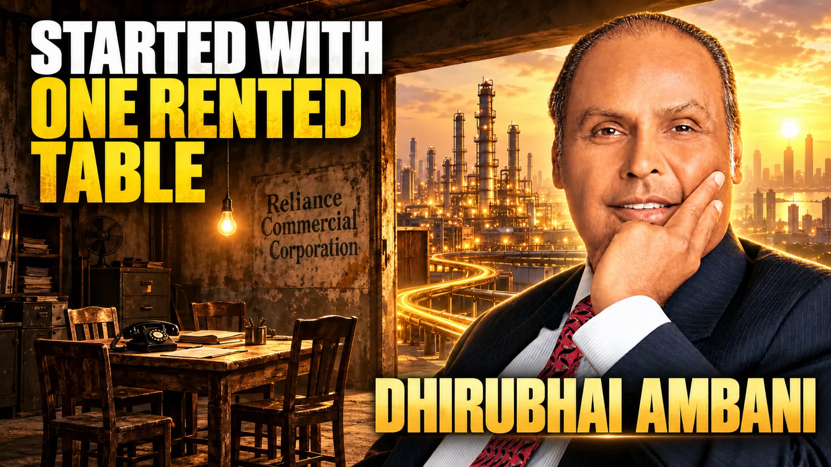 Dhirubhai Ambani: The Man Who Started With One Rented Table